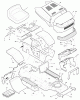 Murray 42917x8A - Scotts 42" Lawn Tractor (1996) (Home Depot) Ersatzteile Chassis & Hood