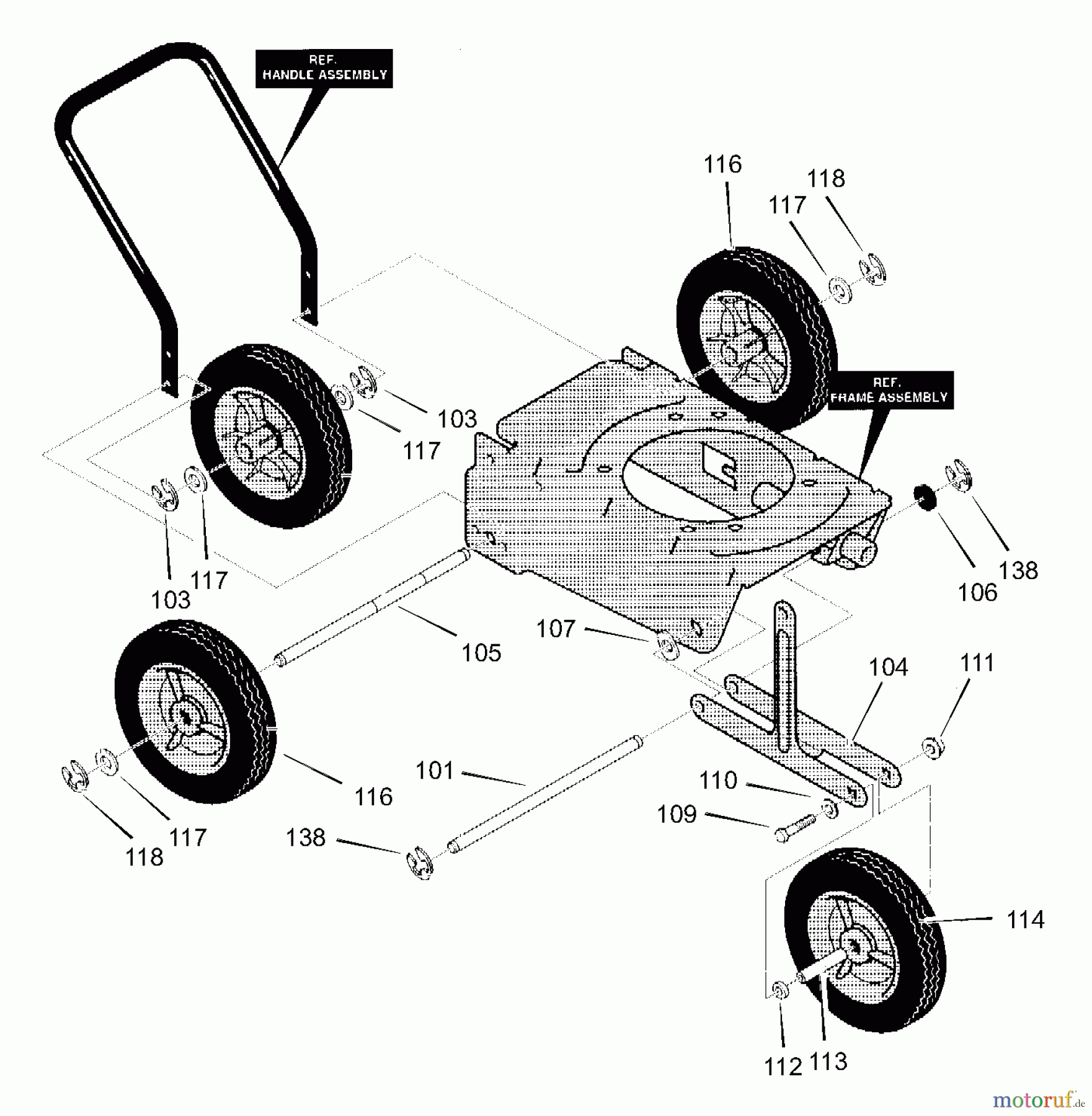 Murray Kantenschneider EV3850x4B - Murray Edger (2003) Wheel Assembly