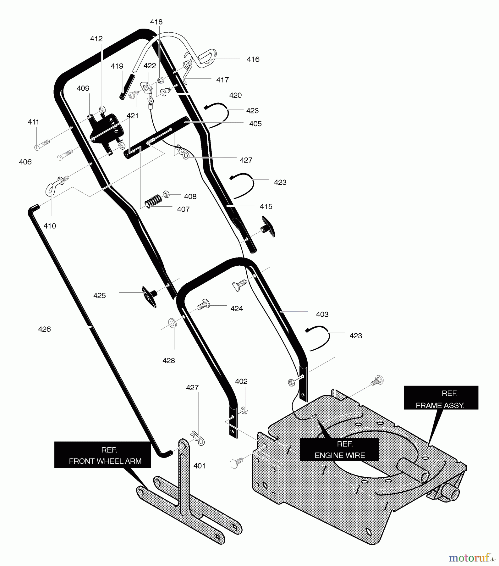 Murray Kantenschneider EV3850x4B - Murray Edger (2004) Handle Assembly