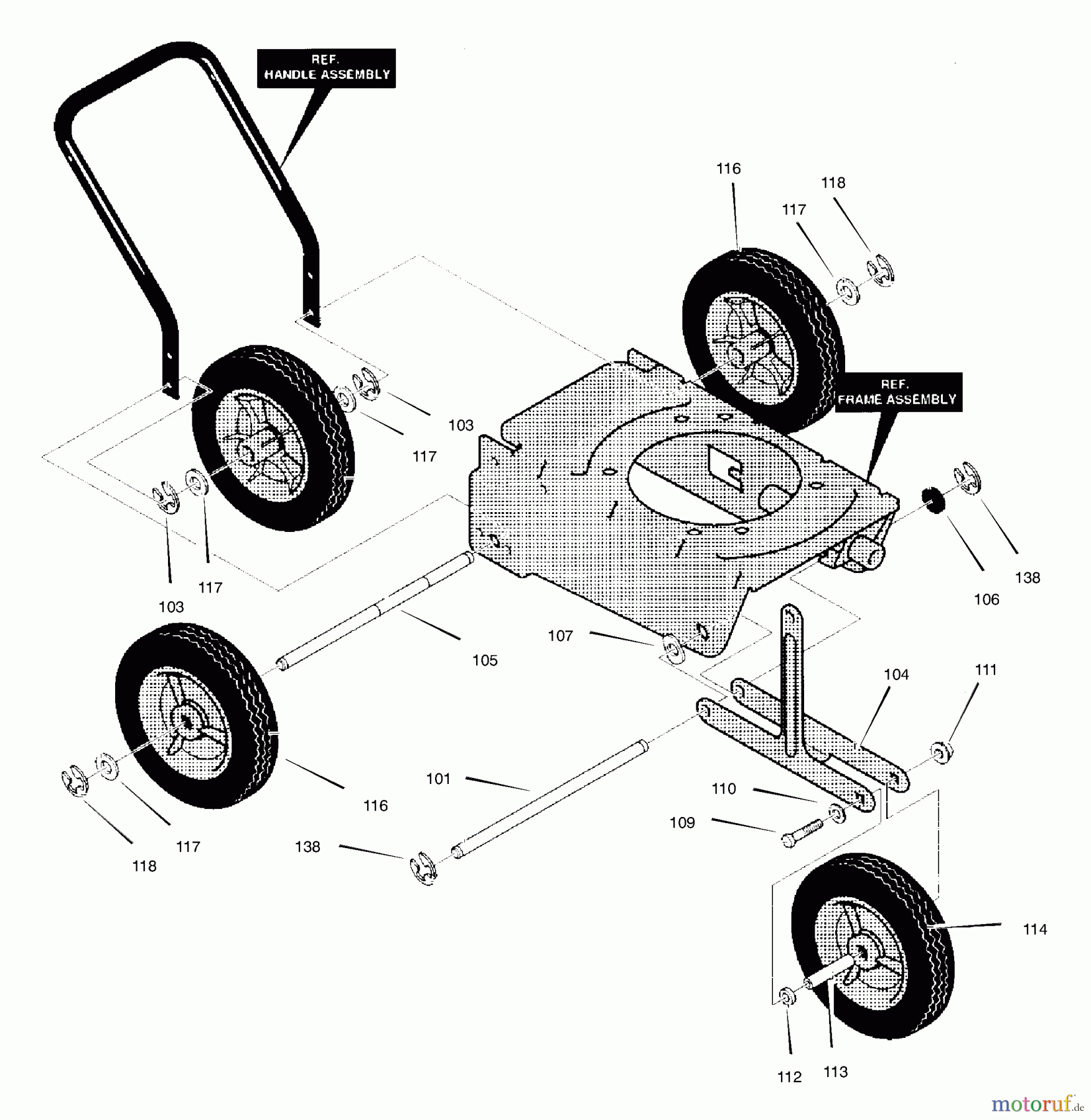 Murray Kantenschneider EV3850x4NA - Murray Edger (2002) Wheel Assembly