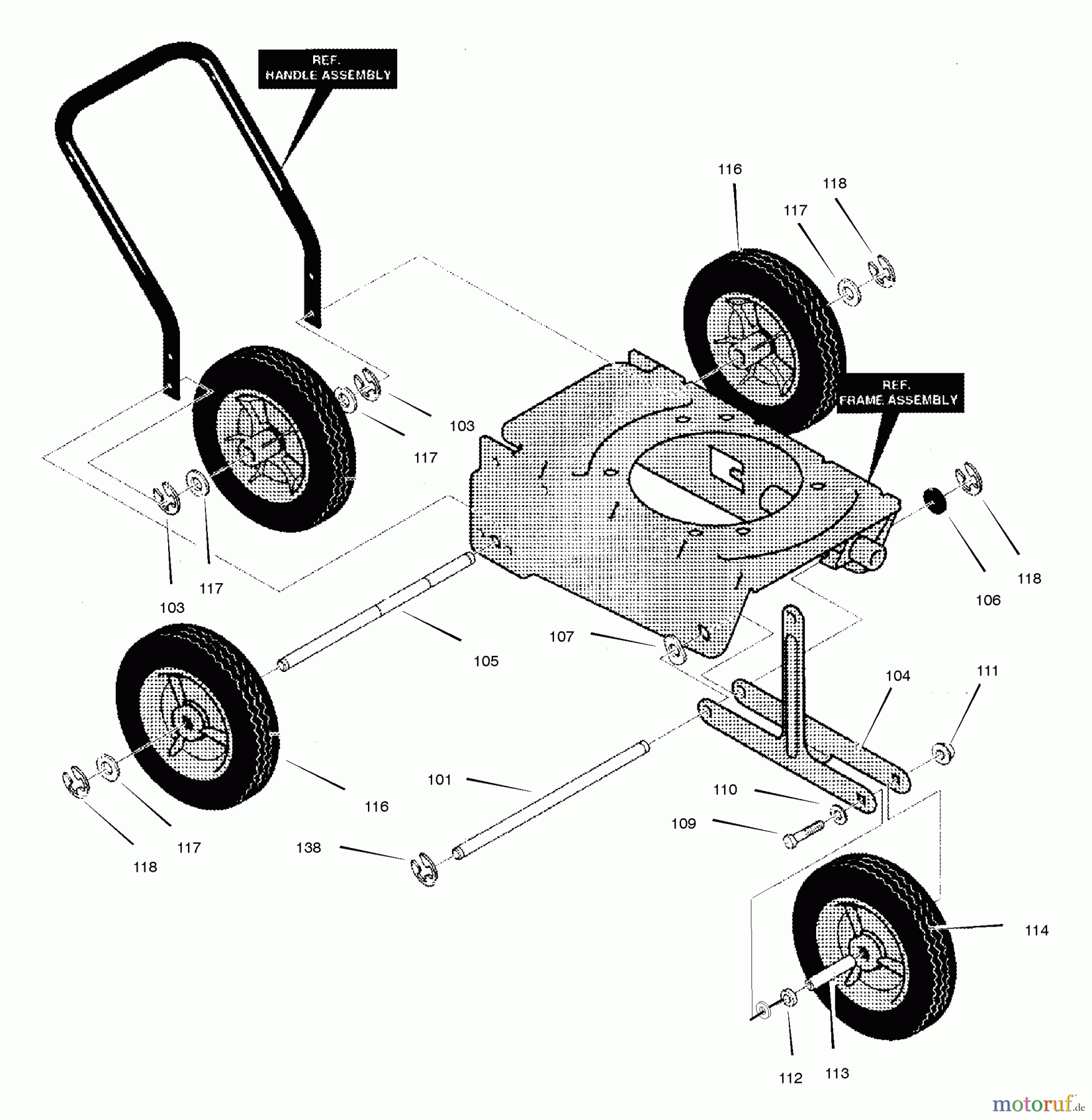 Murray Kantenschneider EV3850x4NA - Murray Edger (2004) Wheel Assembly