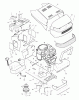Murray 46254x15B - B&S/ 46" Lawn Tractor (1996) (Agway) Ersatzteile Hood & Engine Mount