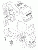 Murray 46258x6A - Ultra 46" Lawn Tractor (1996) Ersatzteile Hood & Engine Mount