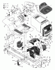 Murray 46568A - 46" Lawn Tractor (1997) Ersatzteile Chassis & Hood