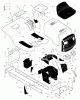 Murray 46570x8A - Scotts 46" Lawn Tractor (1998) (Home Depot) Ersatzteile Chassis & Hood