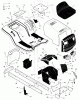 Murray 46570x8B - Scotts 46" Lawn Tractor (1999) (Home Depot) Ersatzteile Chassis & Hood