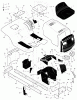 Murray 46573x92A - B&S/ 46" Lawn Tractor (1998) (Walmart) Ersatzteile Chassis & Hood