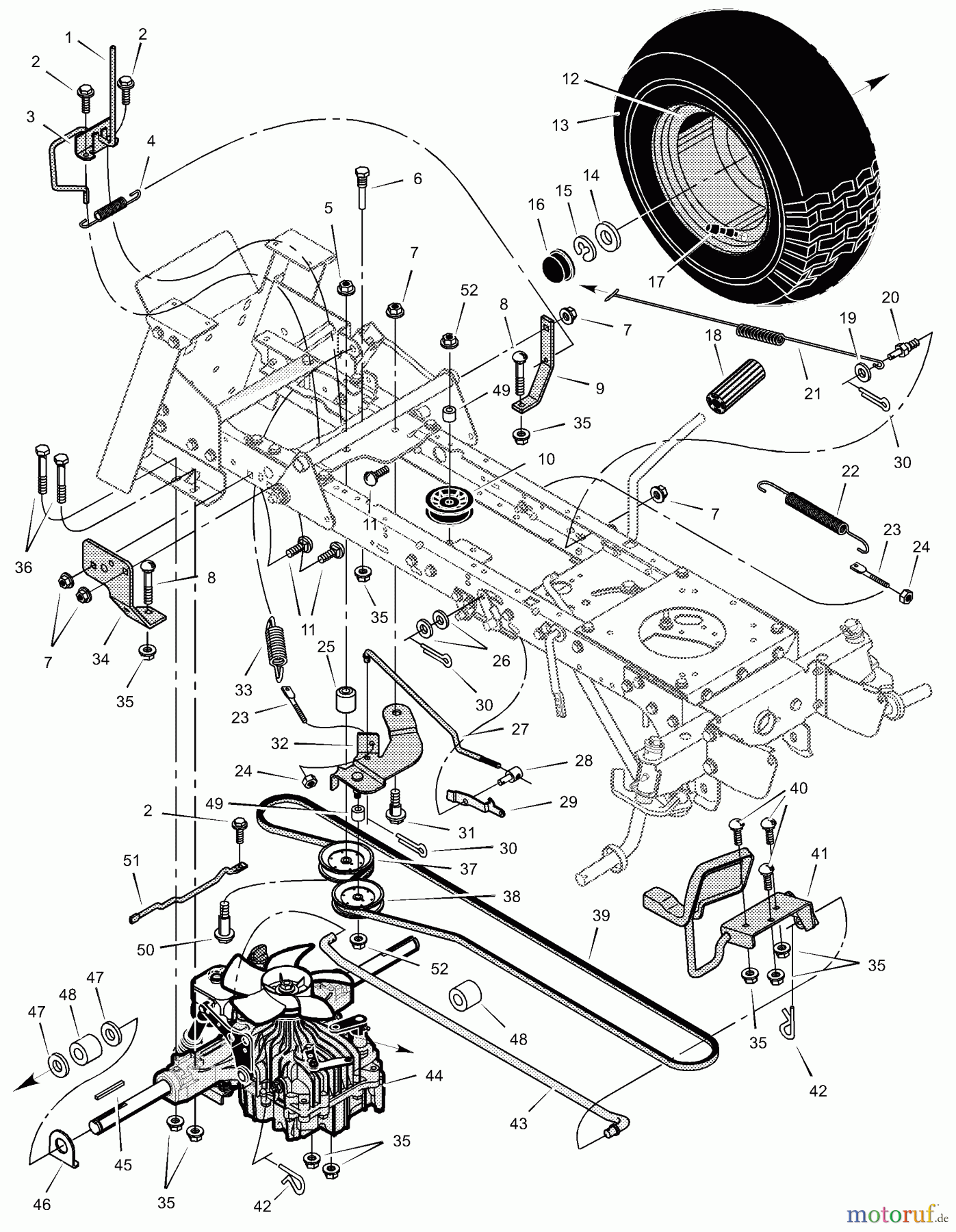  Murray Rasen- und Gartentraktoren 521613x71A - B&S/Murray 52