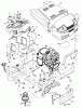 Murray 52370x92A - B&S/ 52" Garden Tractor (1997) (Walmart) Ersatzteile Hood & Engine Mount