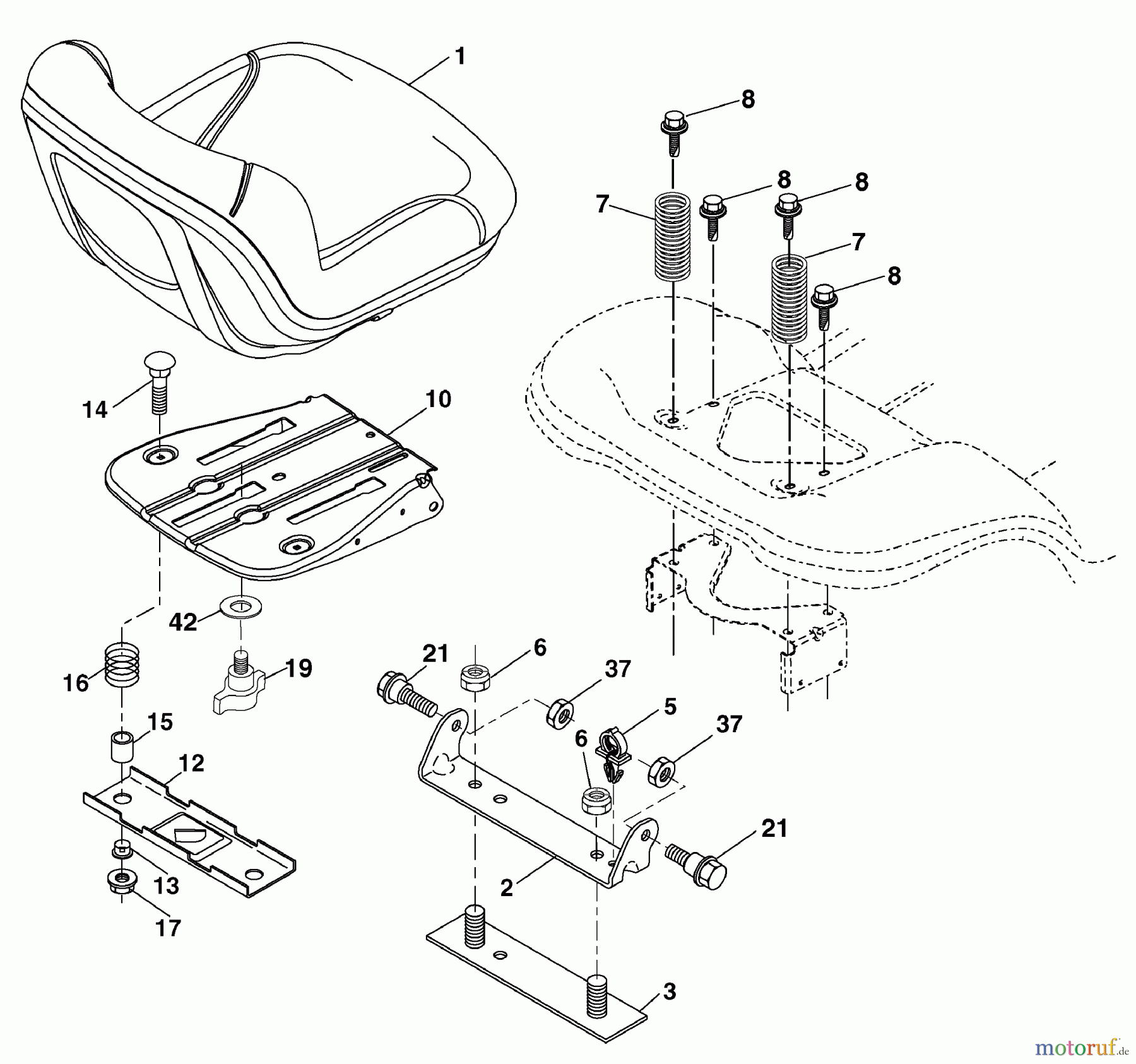 Murray Rasen- und Gartentraktoren 7800735 (96042010000) - Yard King 42