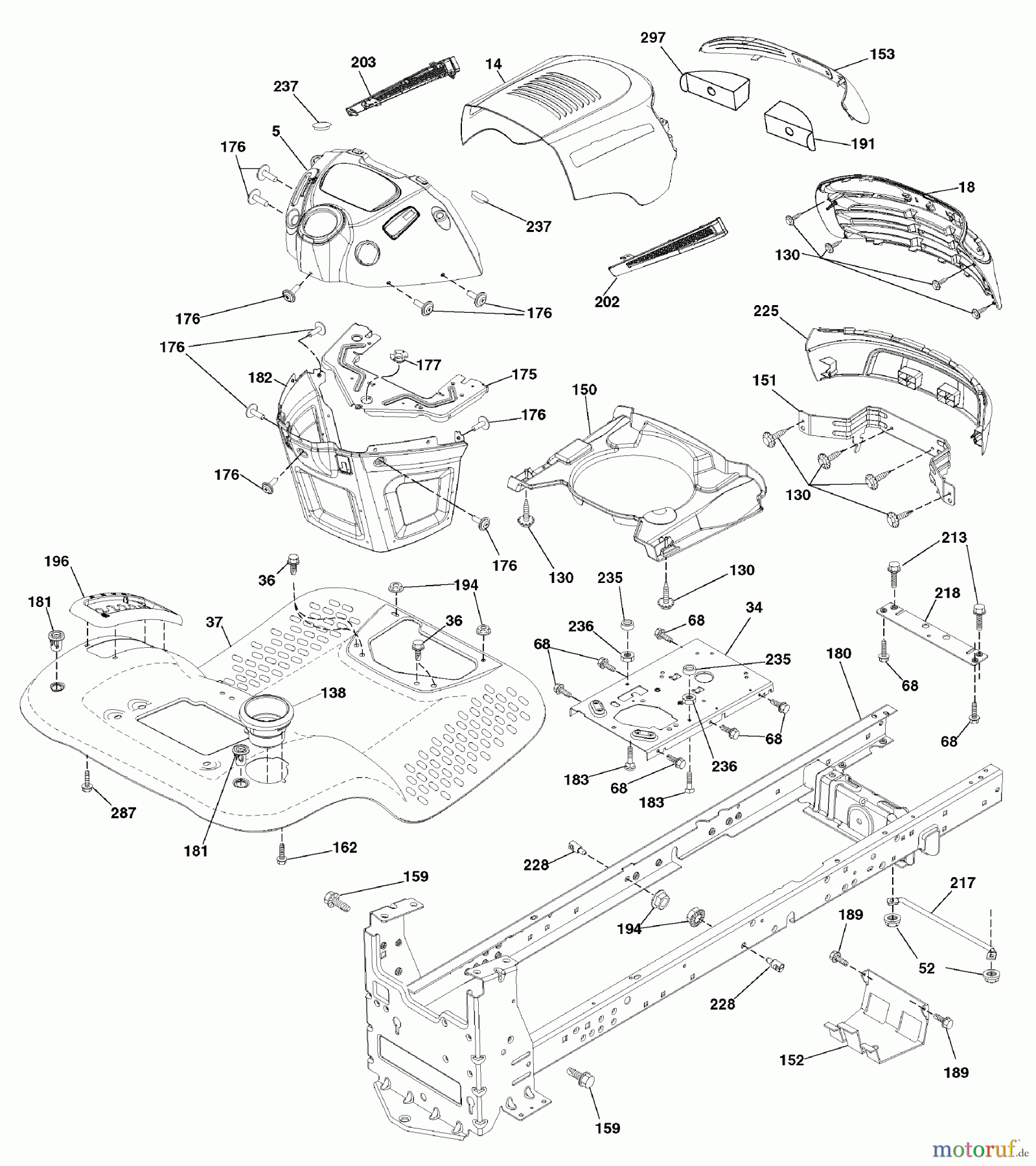 Murray Rasen- und Gartentraktoren 7800736 (96042010200) - Yard King 46