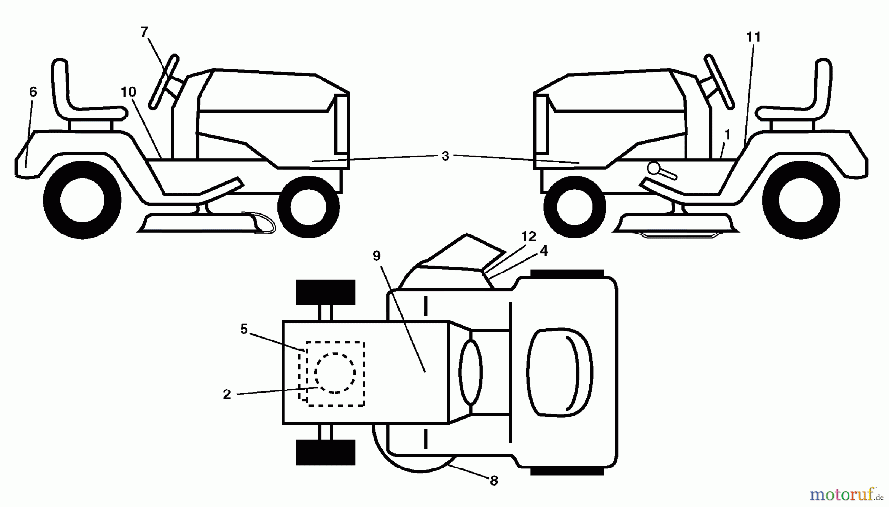 Murray Rasen- und Gartentraktoren 7800738 (96042010400) - Yard King 48