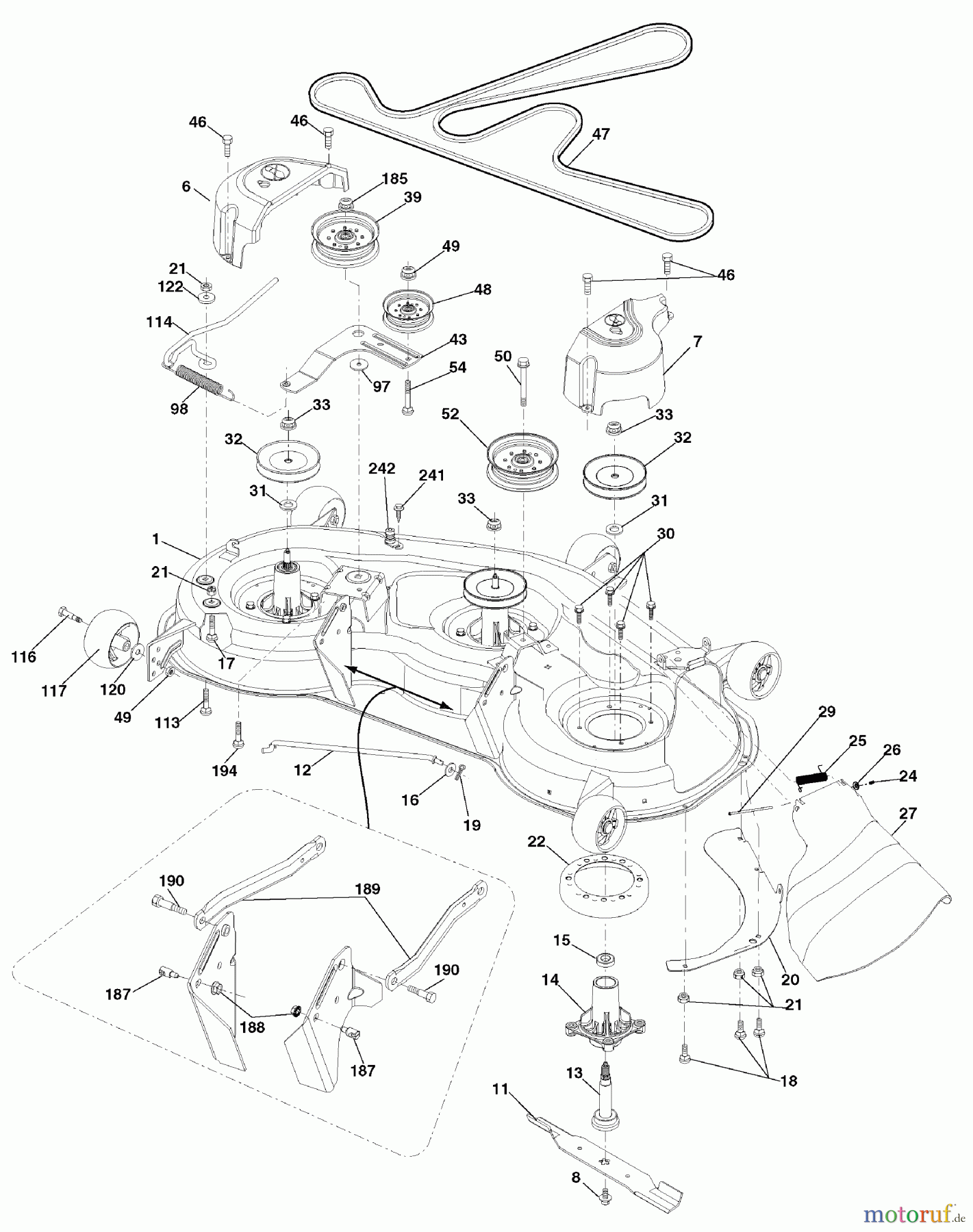 Murray Rasen- und Gartentraktoren 7800738 (96042010400) - Yard King 48