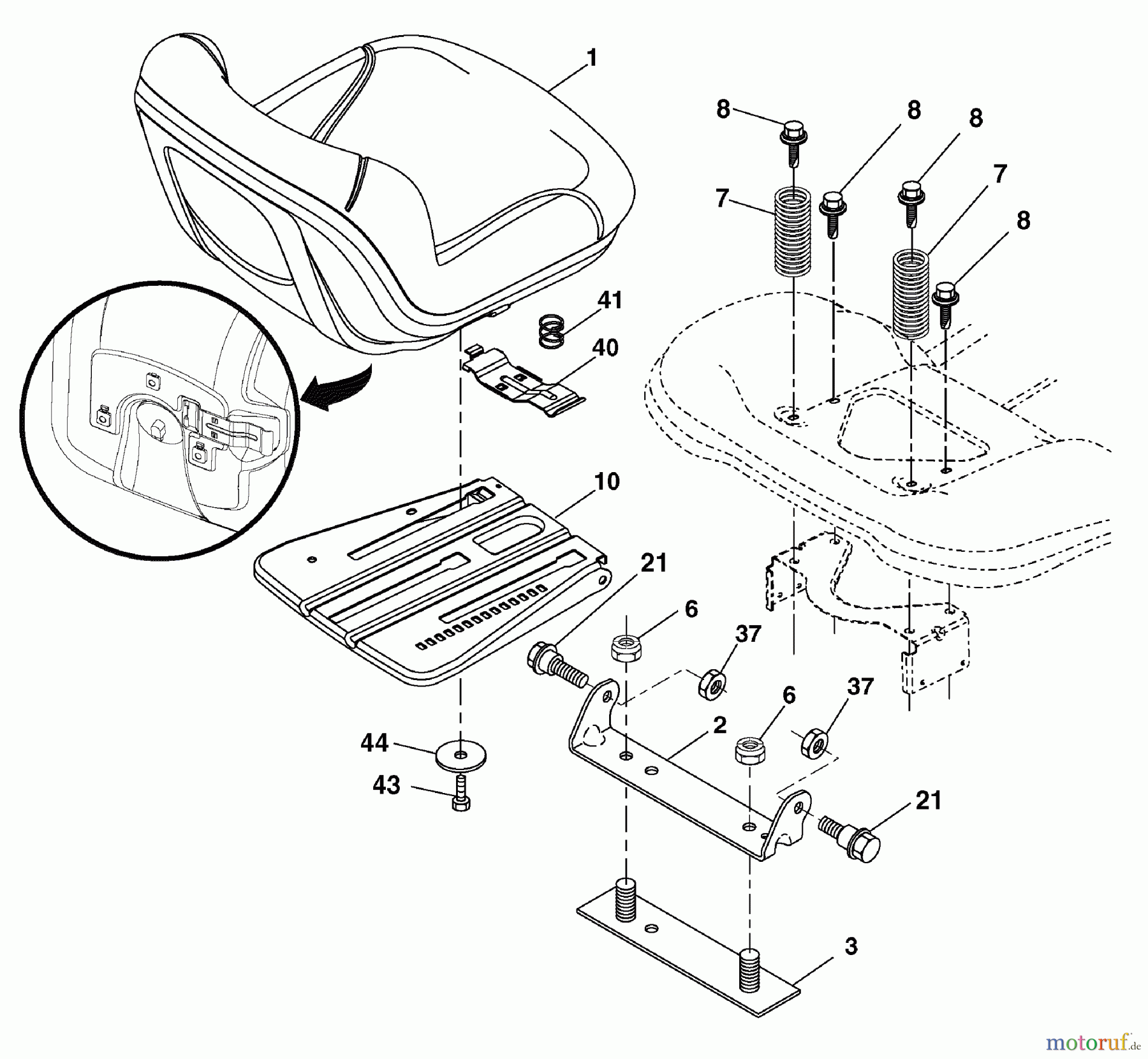 Murray Rasen- und Gartentraktoren 7800738 (96042010400) - Yard King 48