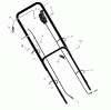 Murray 20646x8A - Scotts 20" Walk-Behind Mower (1999) (Home Depot) Ersatzteile Handle Assembly