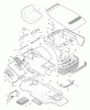 Murray 38623x5D - 38" Lawn Tractor (1996) Ersatzteile Chassis & Hood