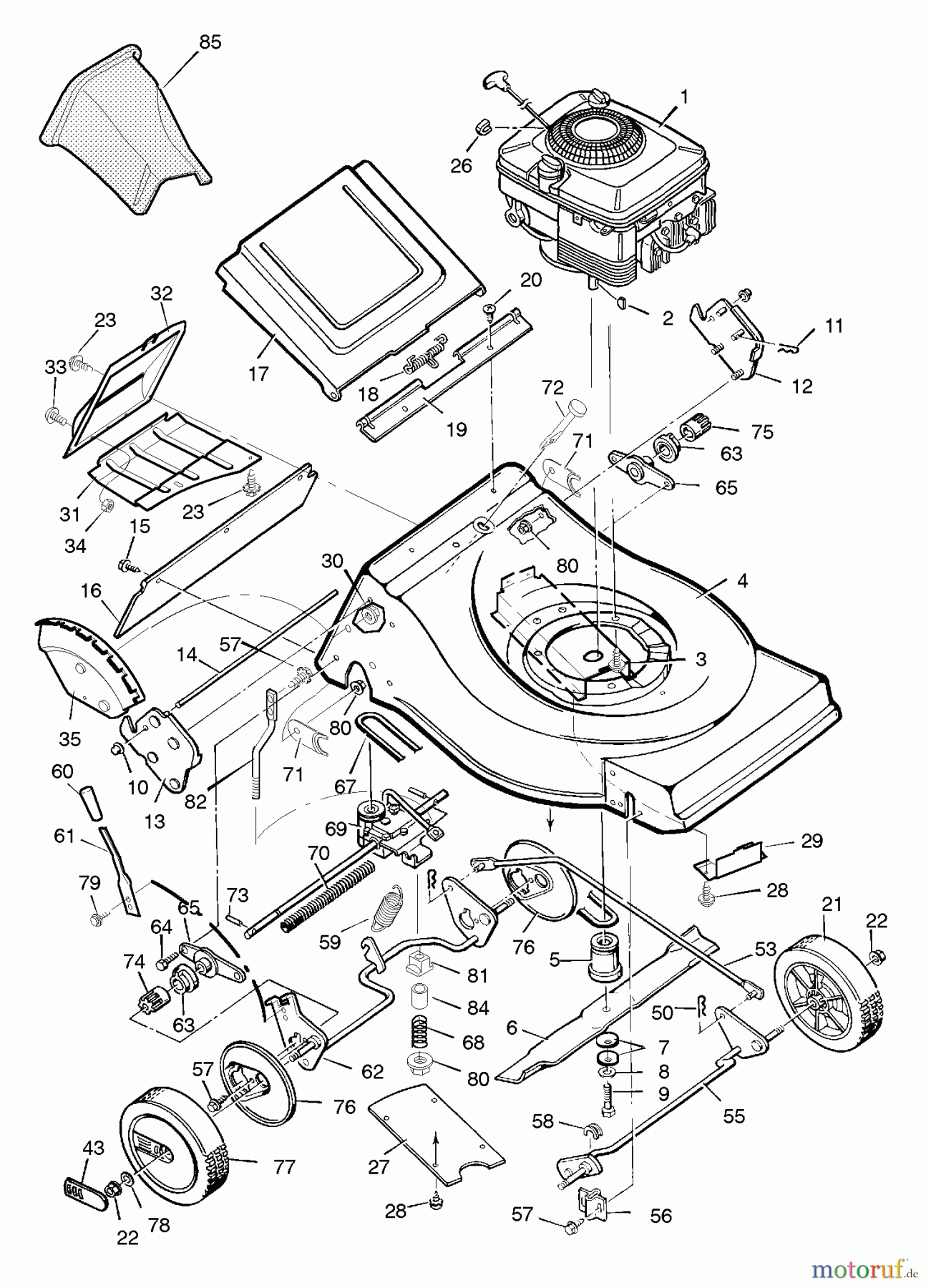  Murray Rasenmäher 21765x24A - B&S/Murray 21