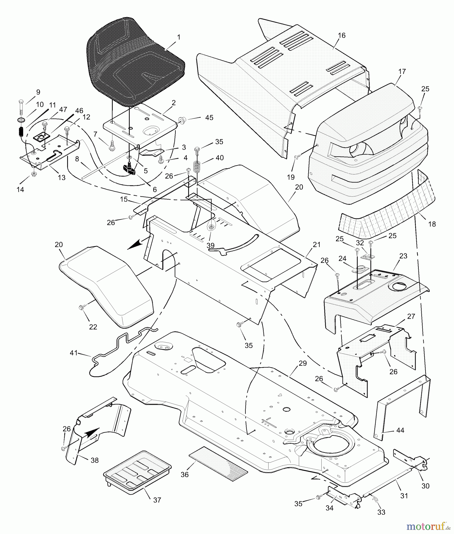 Murray Rasen- und Gartentraktoren 387000x92A - B&S/Murray 38