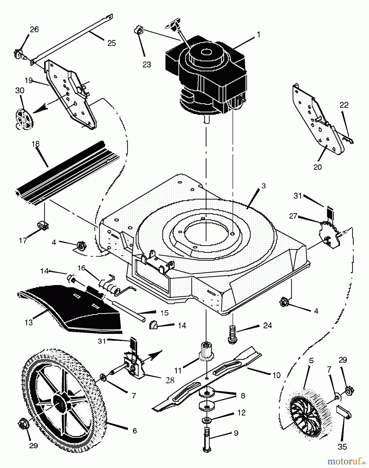  Murray Rasenmäher 22535x92A - B&S/Murray 22