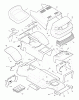 Murray 38705A - 38" Lawn Tractor (1996) Ersatzteile Chassis & Hood