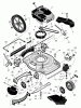 Murray 228511x8F - Scotts 22" Walk-Behind Mower (2004) (Home Depot) Ersatzteile Side Discharge Models w/14" Rear Wheels