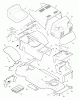 Murray 38705x5A - 38" Lawn Tractor (1996) Ersatzteile Chassis & Hood