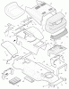 Murray 38706A - 38" Lawn Tractor (1996) Ersatzteile Chassis & Hood