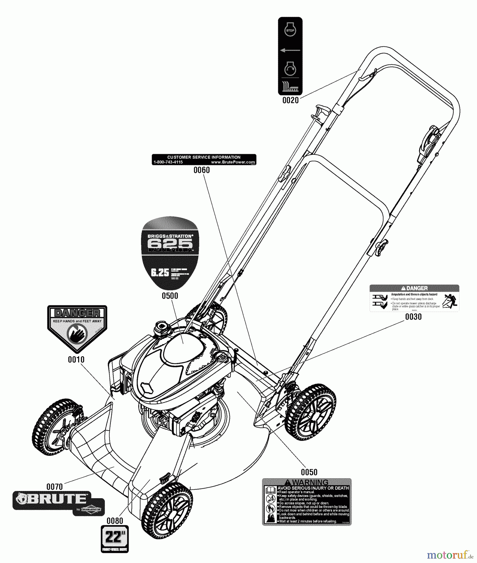 Murray Rasenmäher BTPD22625 (7800821) - Brute 22