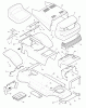 Murray 38710A - 38" Lawn Tractor (1998) Ersatzteile Chassis & Hood