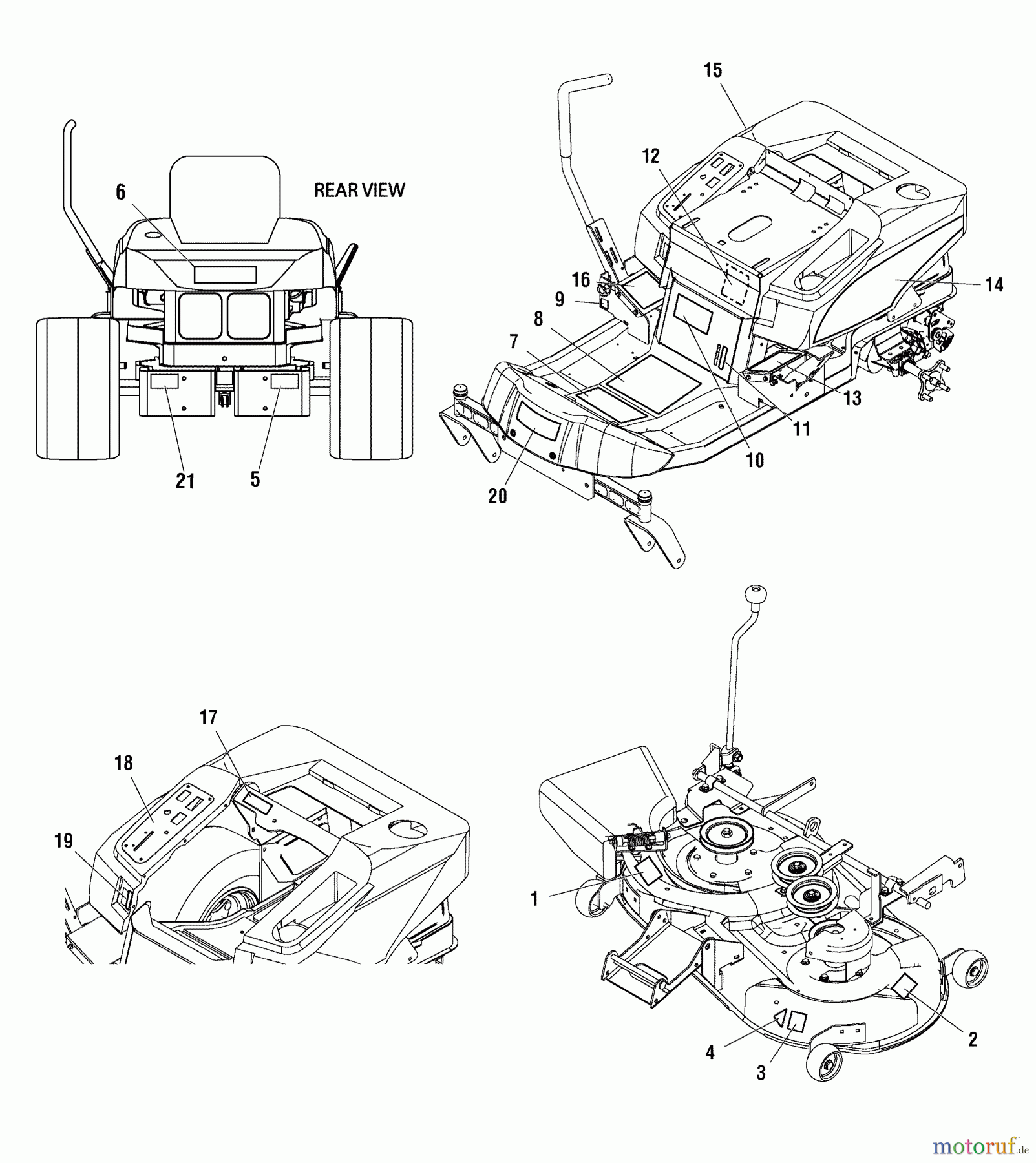 Murray Nullwendekreismäher, Zero-Turn 107.287860 (7800338) - Craftsman ZTS7500, 21HP B&S w/42
