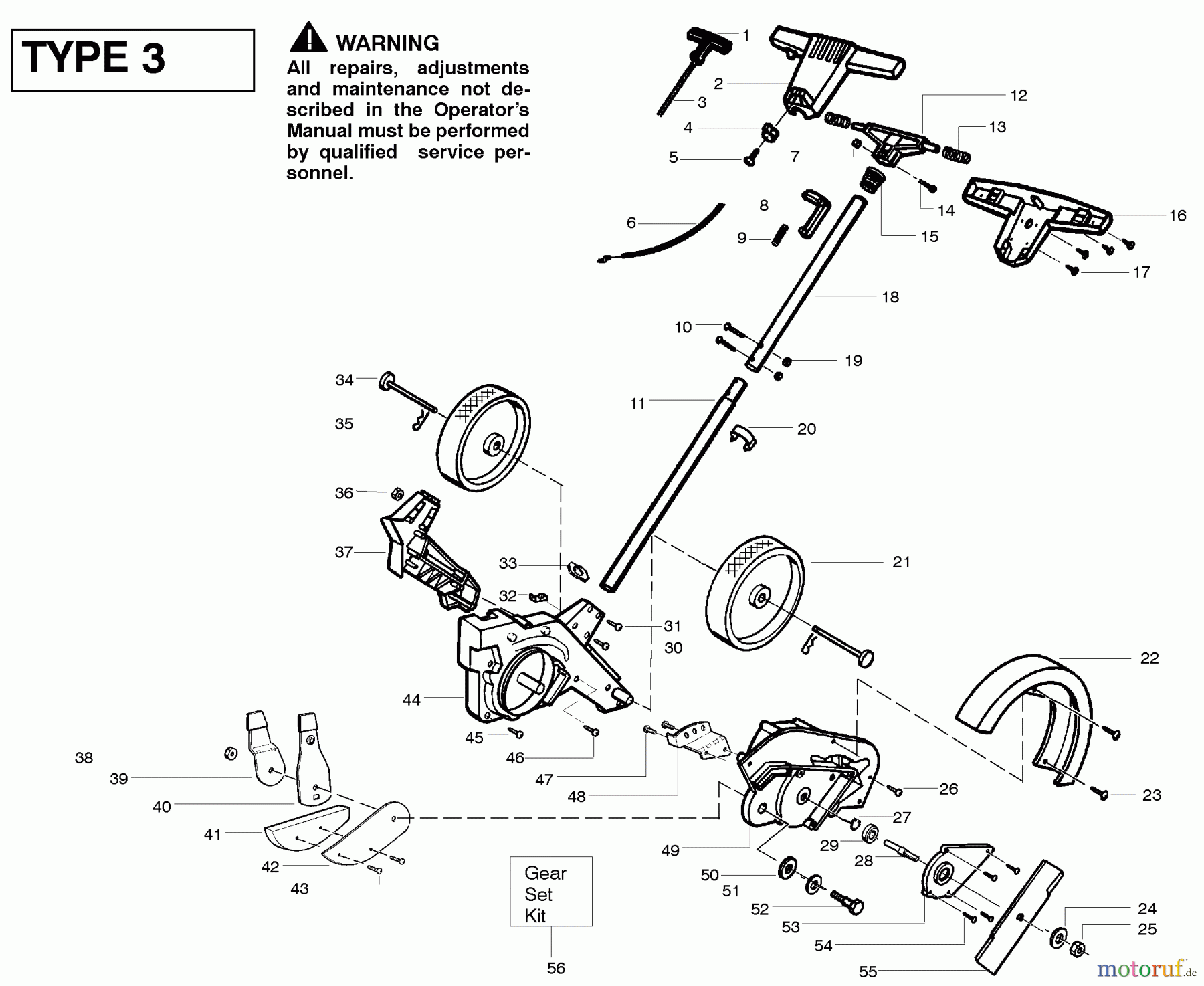 Poulan / Weed Eater Kantenschneider PE550 (Type 1) - Weed Eater Edger Handle & Controls Type 3