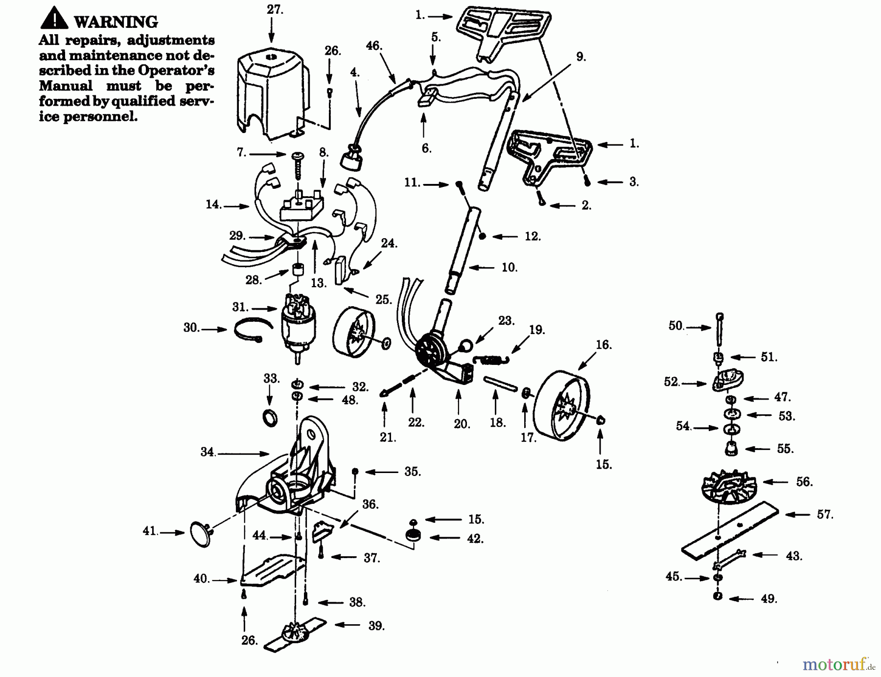 Poulan / Weed Eater Kantenschneider SE150 - Weed Eater Electric Edger TRIMMER ASSEMBLY