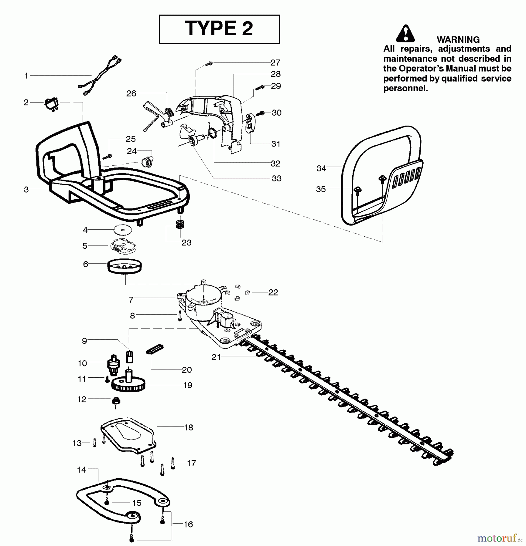 Poulan / Weed Eater Heckenscheren GHT195LE (Type 2) - Weed Eater Hedge Trimmer Cutting Equipment Type 2