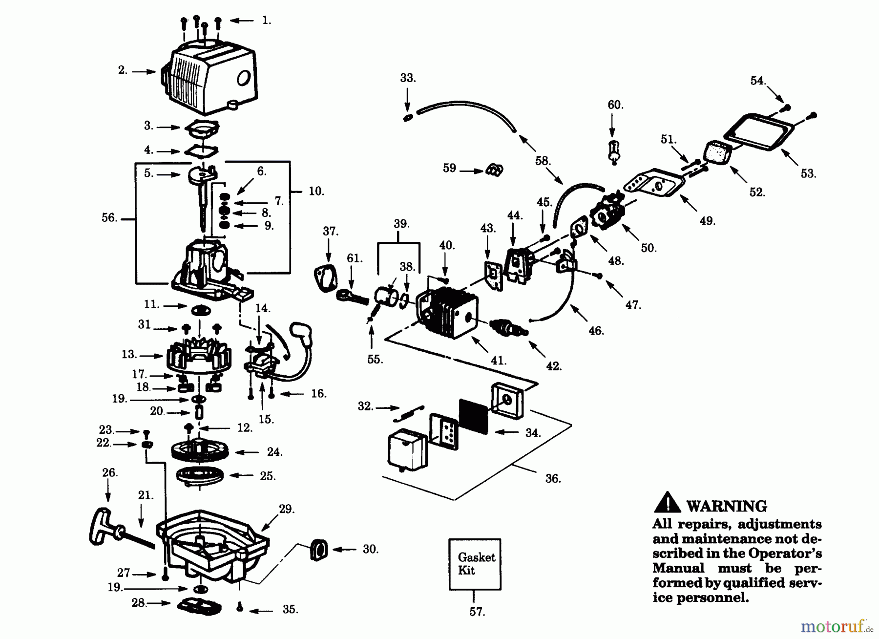 Poulan / Weed Eater Heckenscheren GHT17 - Weed Eater Hedge Trimmer POWER UNIT