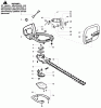 Poulan / Weed Eater GHT220 (Type 3) - Weed Eater Hedge Trimmer Ersatzteile Handle & Blade Assembly