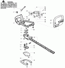 Poulan / Weed Eater GHT220 (Type 4) - Weed Eater Hedge Trimmer Ersatzteile Handle & Blade Assembly
