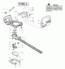 Poulan / Weed Eater GHT220LE (Type 2) - Weed Eater Hedge Trimmer Ersatzteile Handle & Blade Assembly Type 2