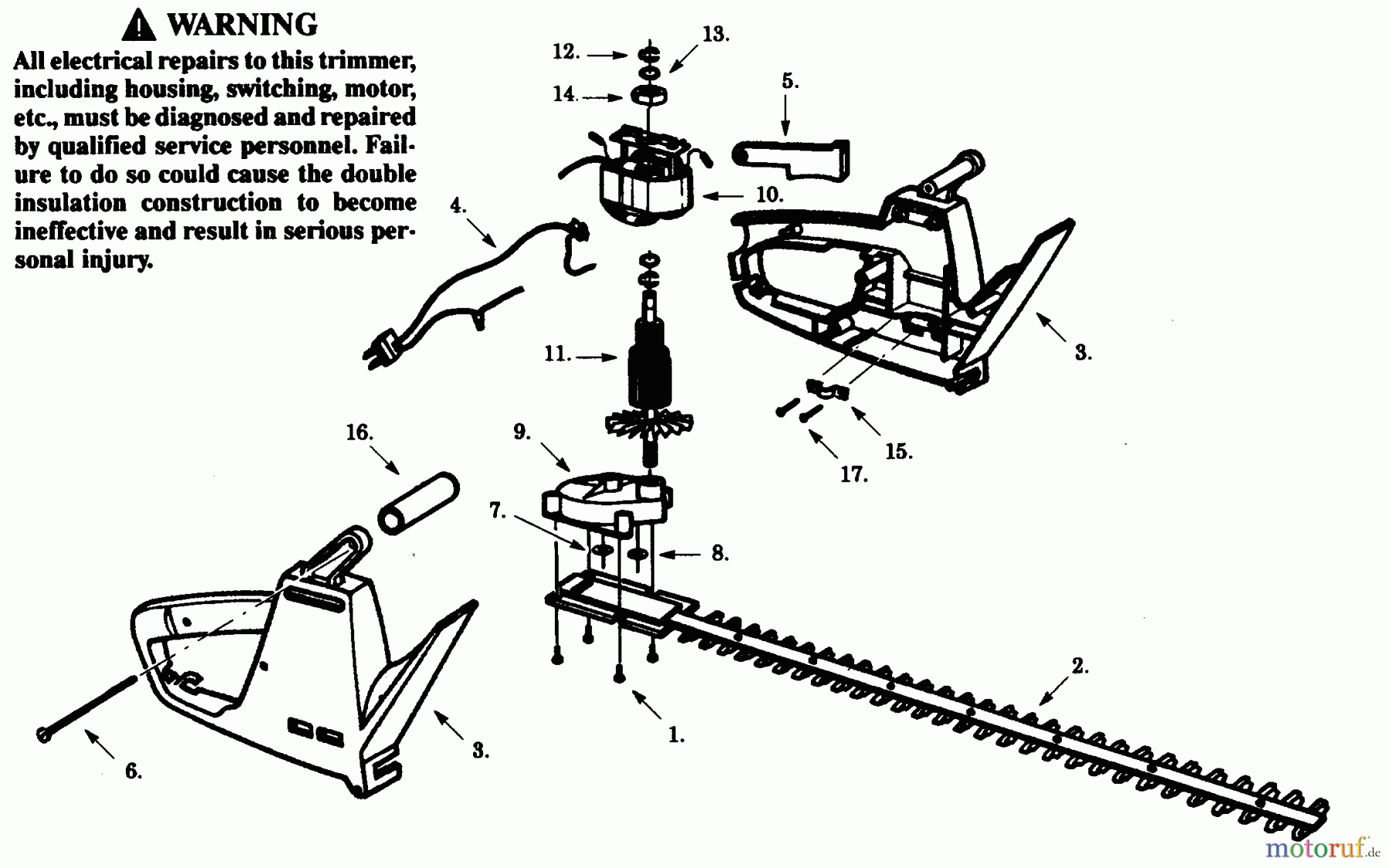 Poulan / Weed Eater Heckenscheren HT2250 - Paramount Electric Hedge Trimmer HEDGE TRIMMER