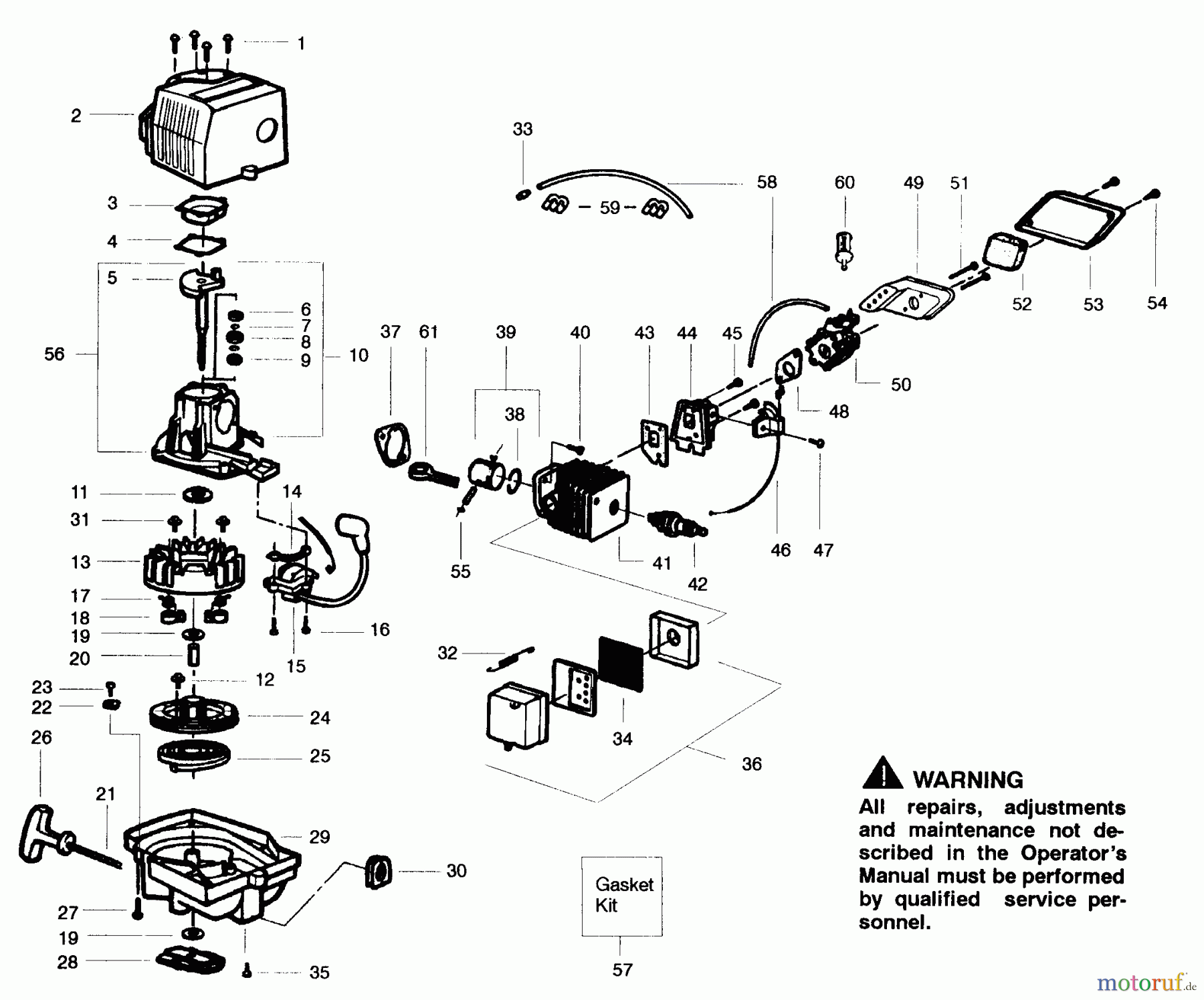 Poulan / Weed Eater Heckenscheren PP22 - Poulan Pro Hedge Trimmer Power Unit