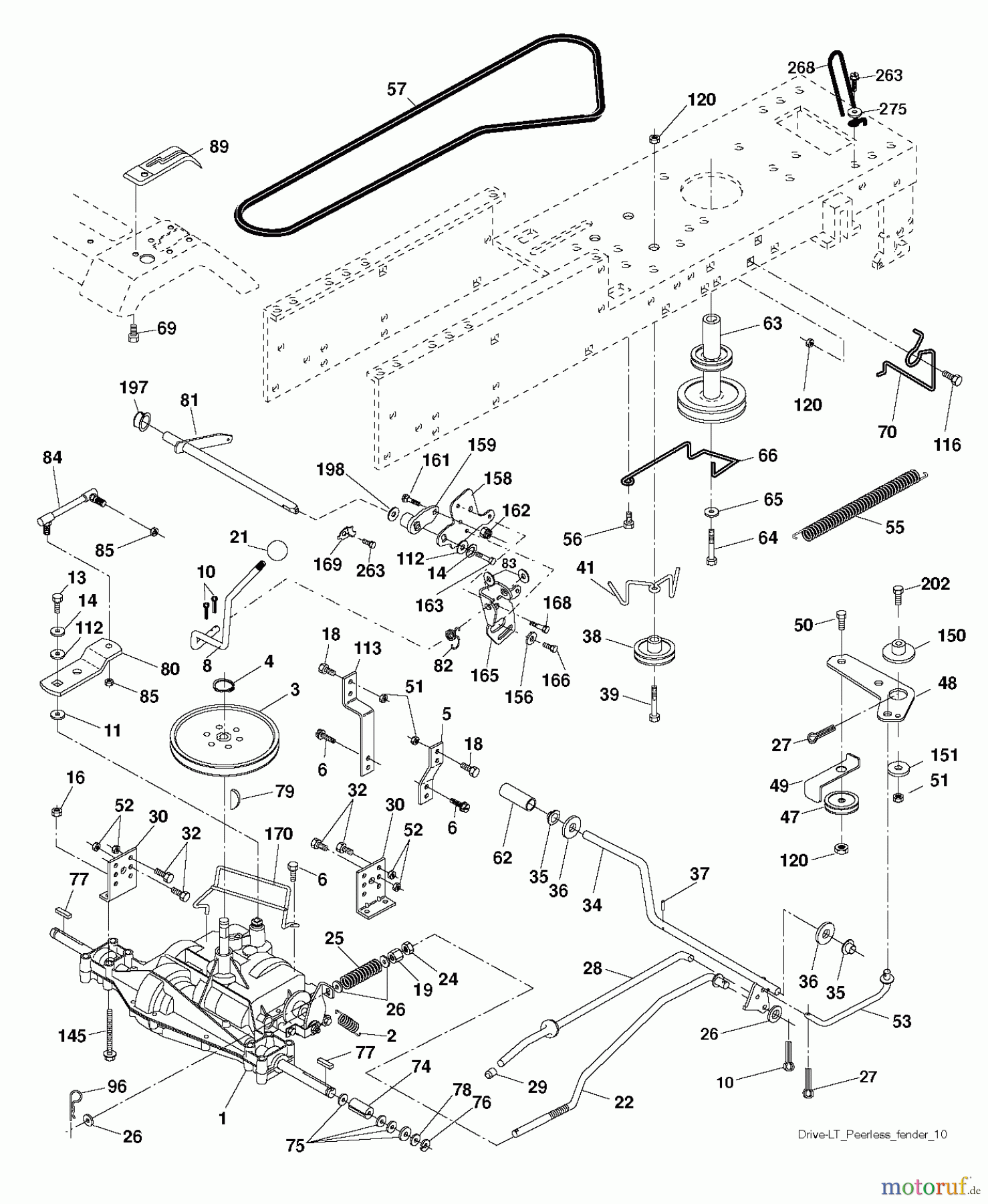 Poulan / Weed Eater Rasen und Gartentraktoren 11597 (96011030600) - Poulan Pro Lawn Tractor (2012-01) DRIVE