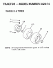 Poulan / Weed Eater 342074 - Poulan Lawn Tractor (2006-10) Ersatzteile WHEELS TIRES