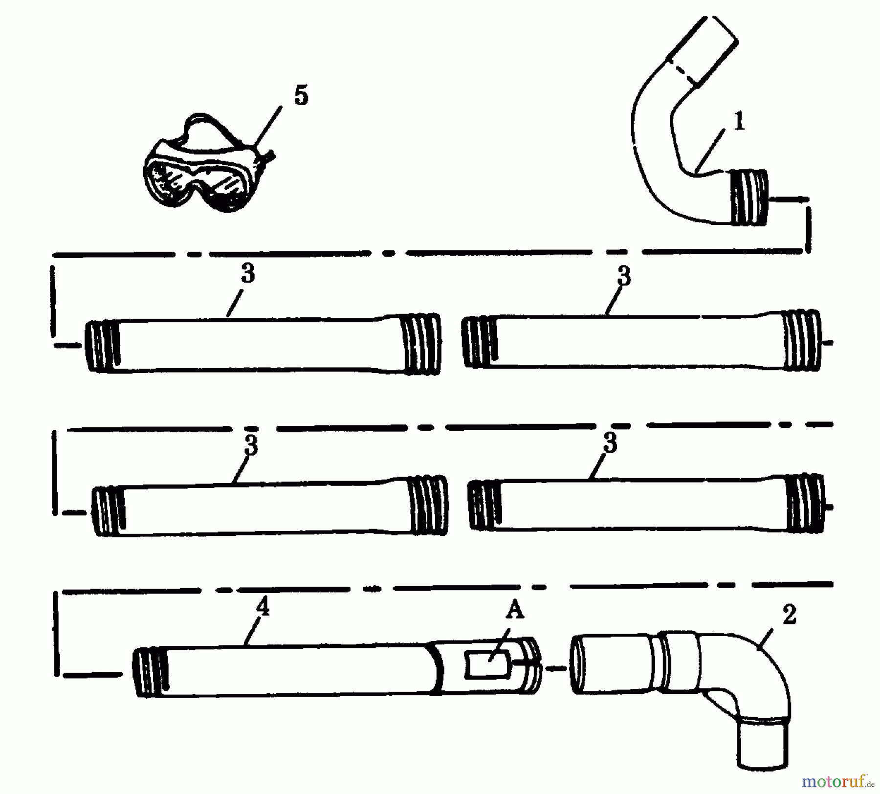 Poulan / Weed Eater Bläser / Sauger / Häcksler / Mulchgeräte 1960 - Weed Eater Blower GUTTER ATTACHMENT KIT