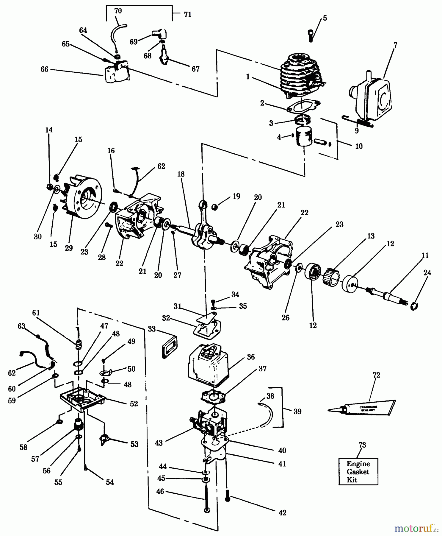 Poulan / Weed Eater Bläser / Sauger / Häcksler / Mulchgeräte 1925 - Weed Eater Blower POWER UNIT