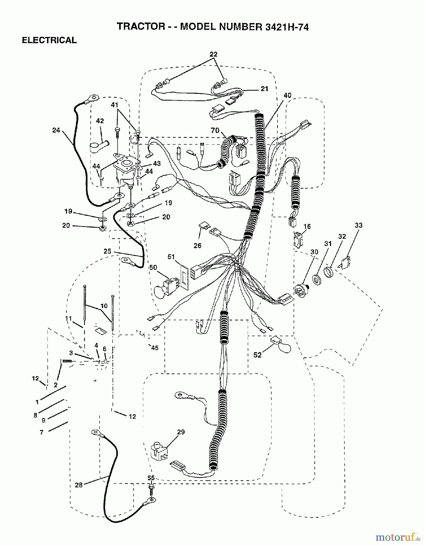 Poulan / Weed Eater Rasen und Gartentraktoren 3421H74 - Poulan Lawn Tractor (2006-10) ELECTRICAL
