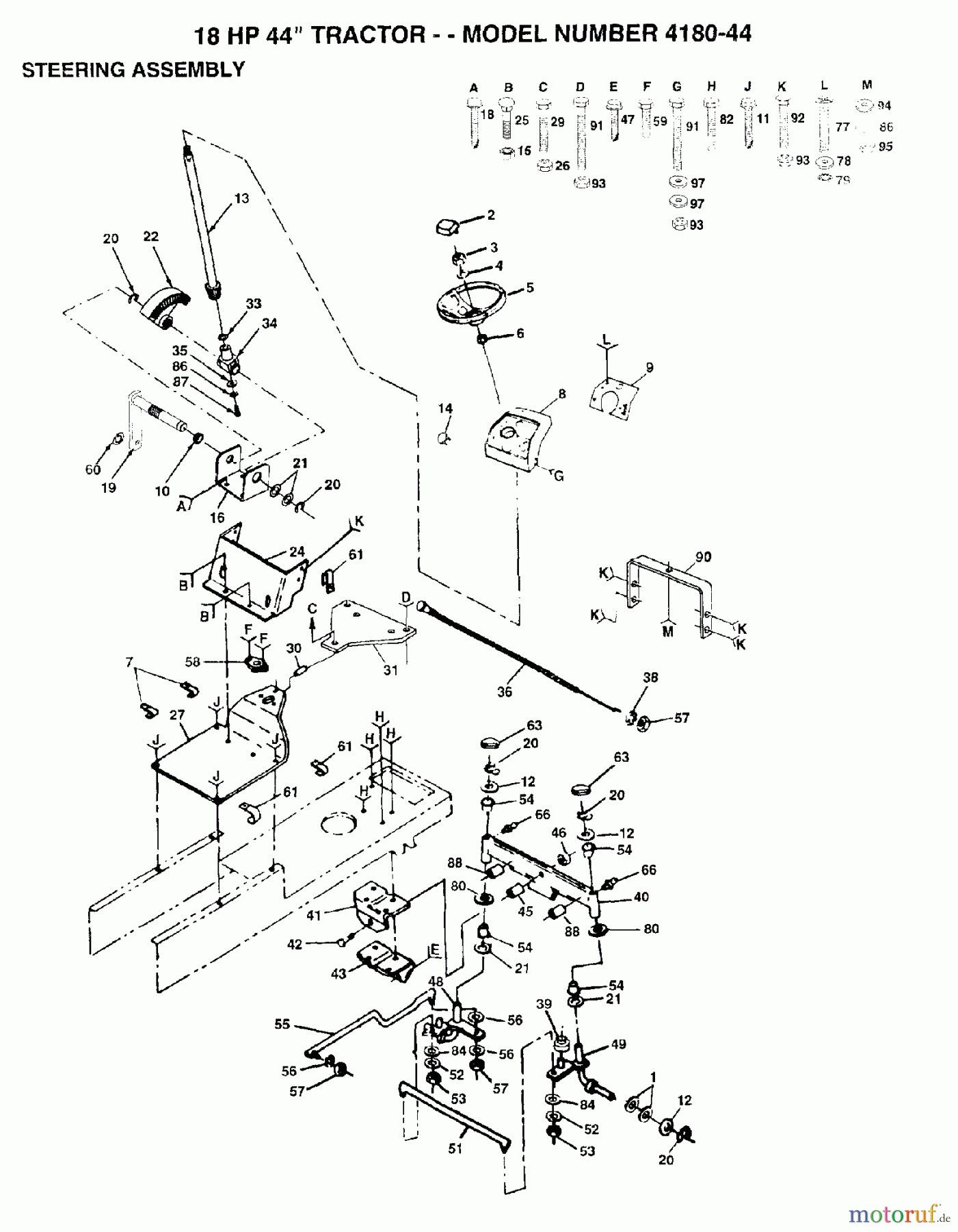 Poulan / Weed Eater Rasen und Gartentraktoren 418044 - Poulan Lawn Tractor (2006-01) STEERING