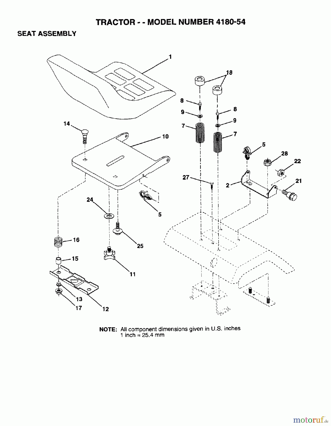 Poulan / Weed Eater Rasen und Gartentraktoren 418054 - Poulan Lawn Tractor (2006-03) SEAT