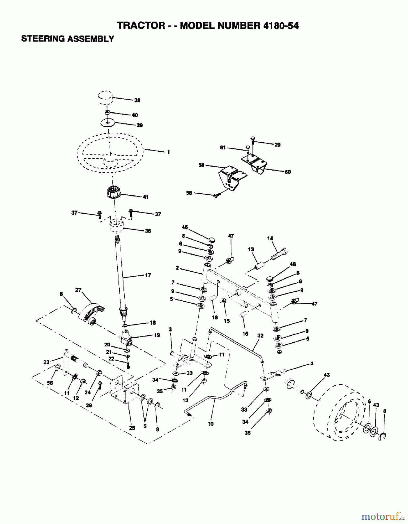 Poulan / Weed Eater Rasen und Gartentraktoren 418054 - Poulan Lawn Tractor (2006-03) STEERING