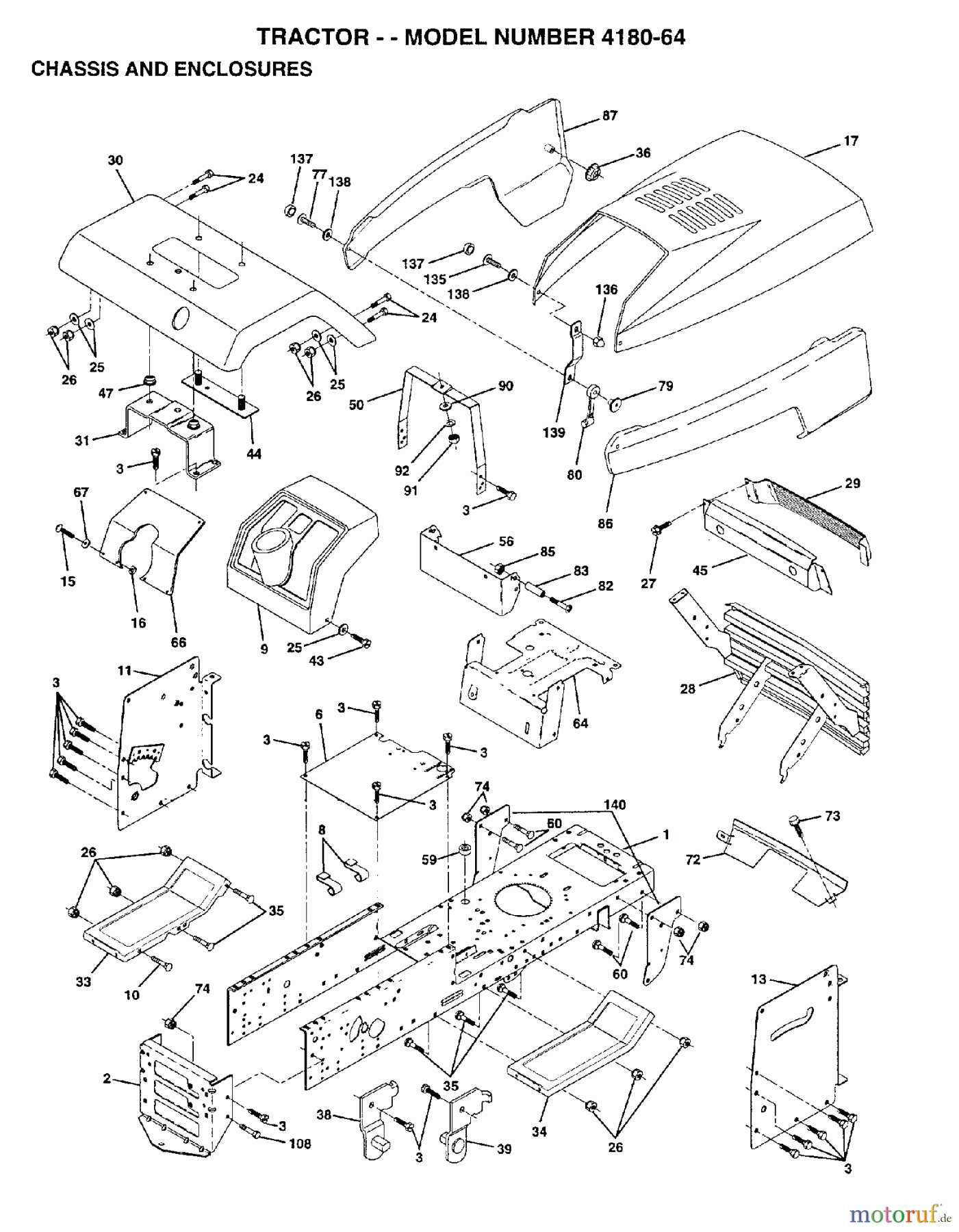 Poulan / Weed Eater Rasen und Gartentraktoren 418064 - Poulan Lawn Tractor (2006-06) CHASSIS ENCLOSURES