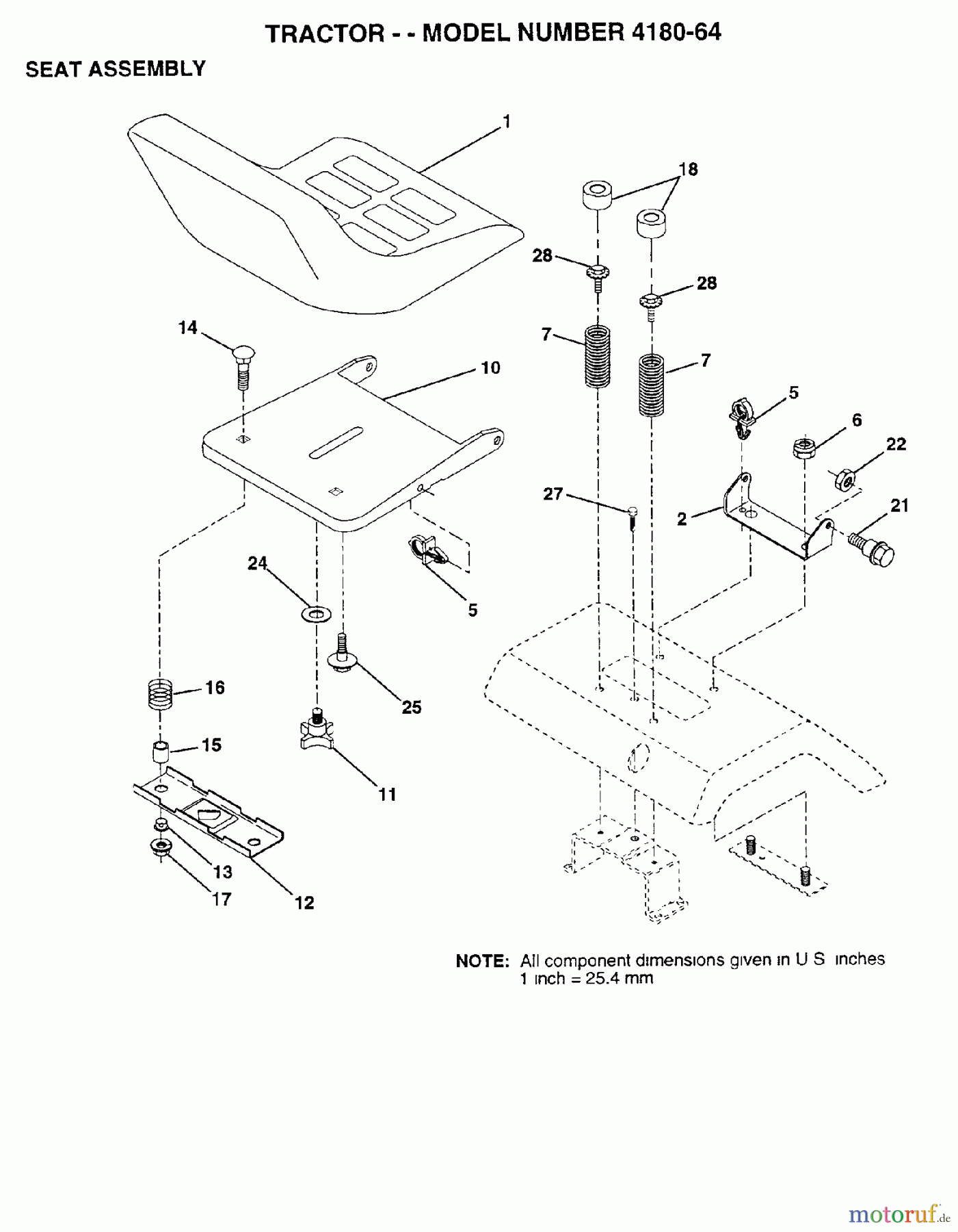 Poulan / Weed Eater Rasen und Gartentraktoren 418064 - Poulan Lawn Tractor (2006-06) SEAT