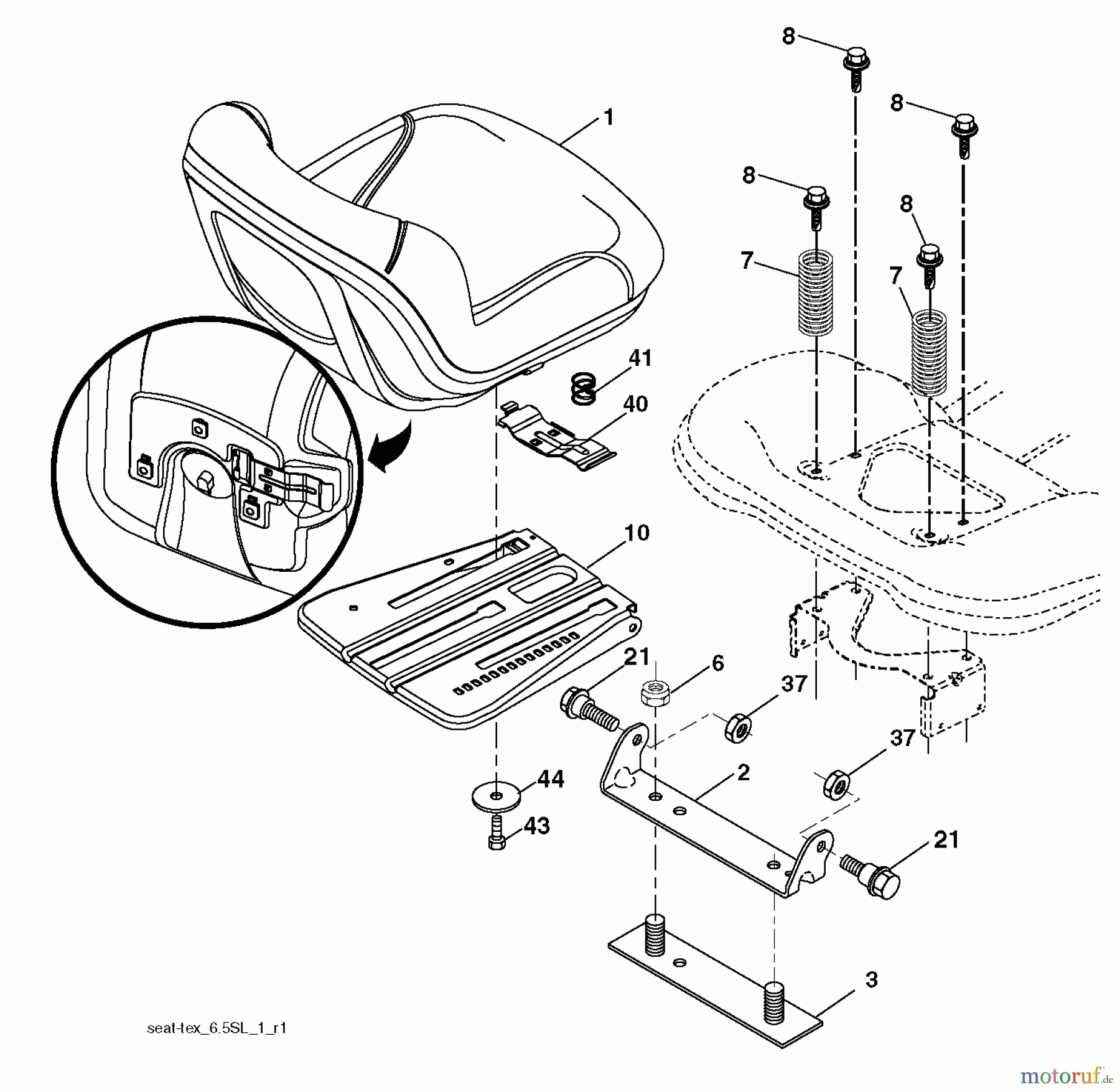 Poulan / Weed Eater Rasen und Gartentraktoren PB175A42LT (96048003700) - Poulan Pro Lawn Tractor (2012-02) SEAT